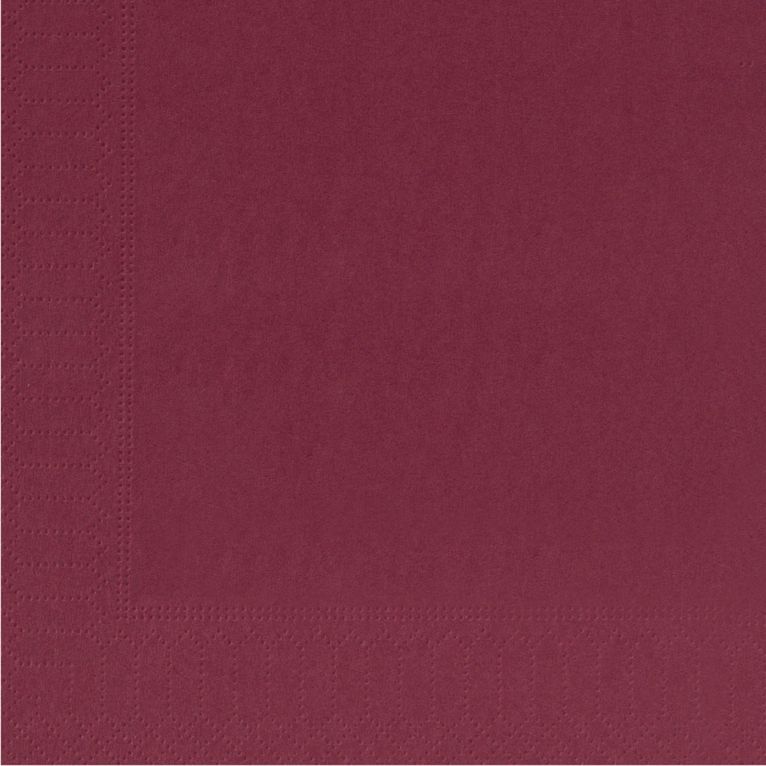 Serviette 30x30 Ouate 2f Bordeaux /200