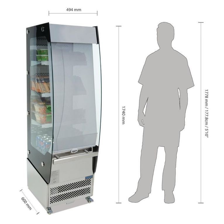 Vitrine positive libre service plusieurs niveaux 2