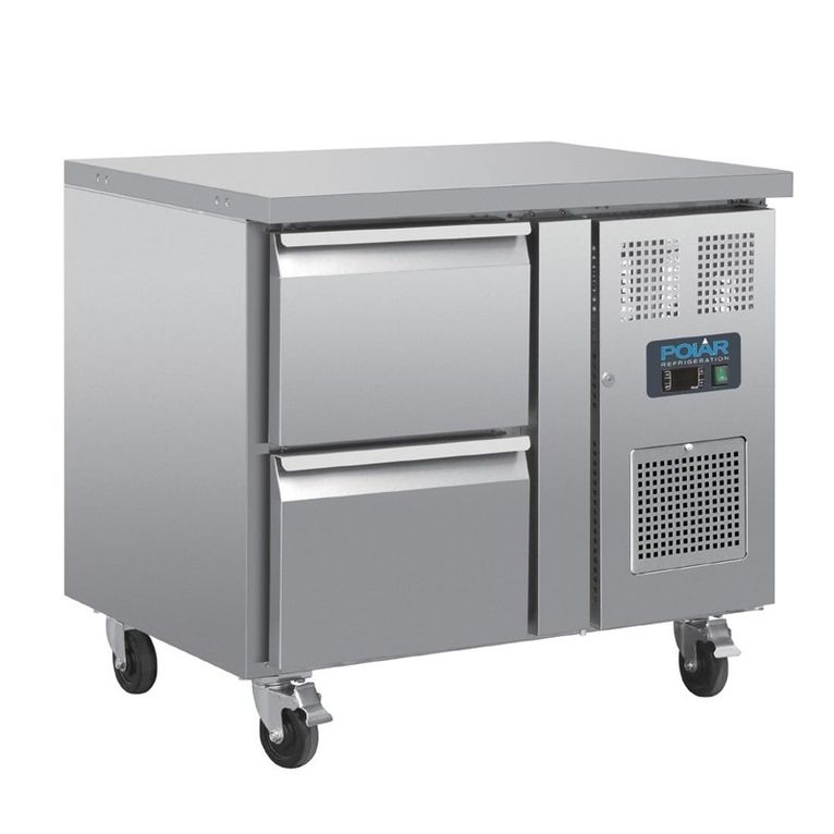 Table réfrigérée GN 1/1 ventilée 2 tiroirs Polar S