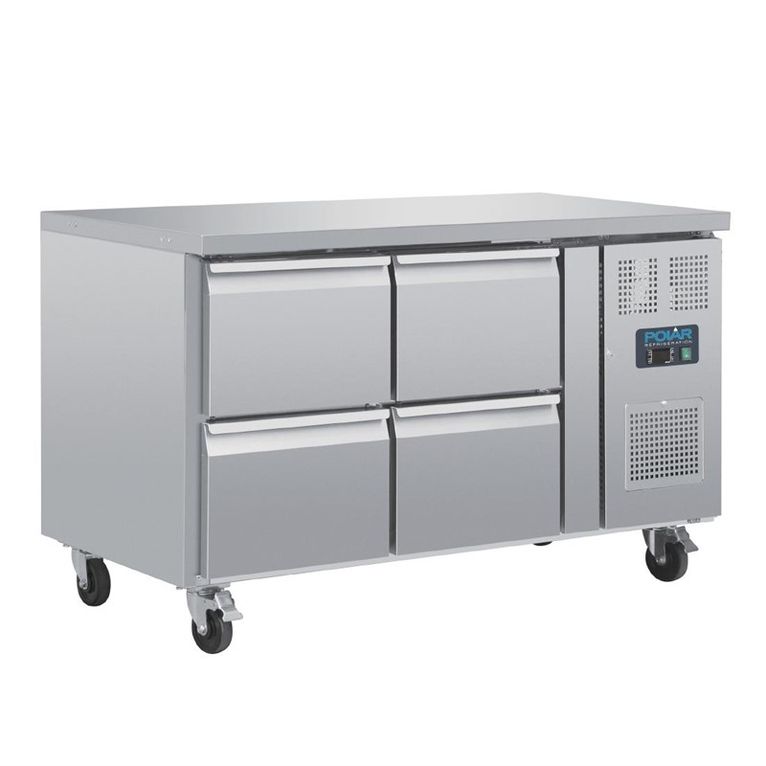 Table réfrigérée GN 1/1 ventilée 4 tiroirs Polar S