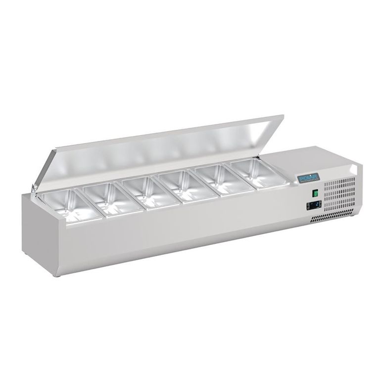 Saladette à poser avec couvercle Polar Série G 6x