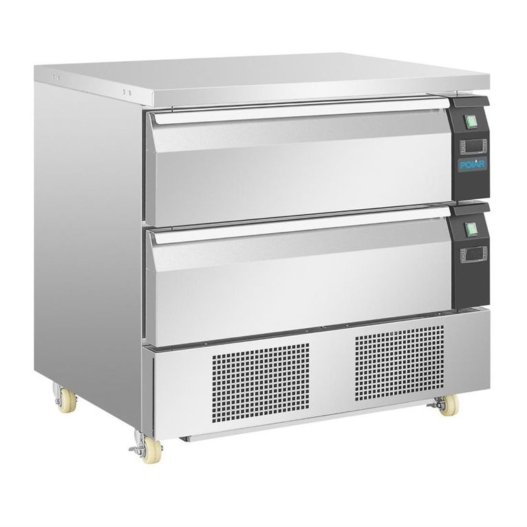 Soubassement double réfrigération 2 tiroirs Polar