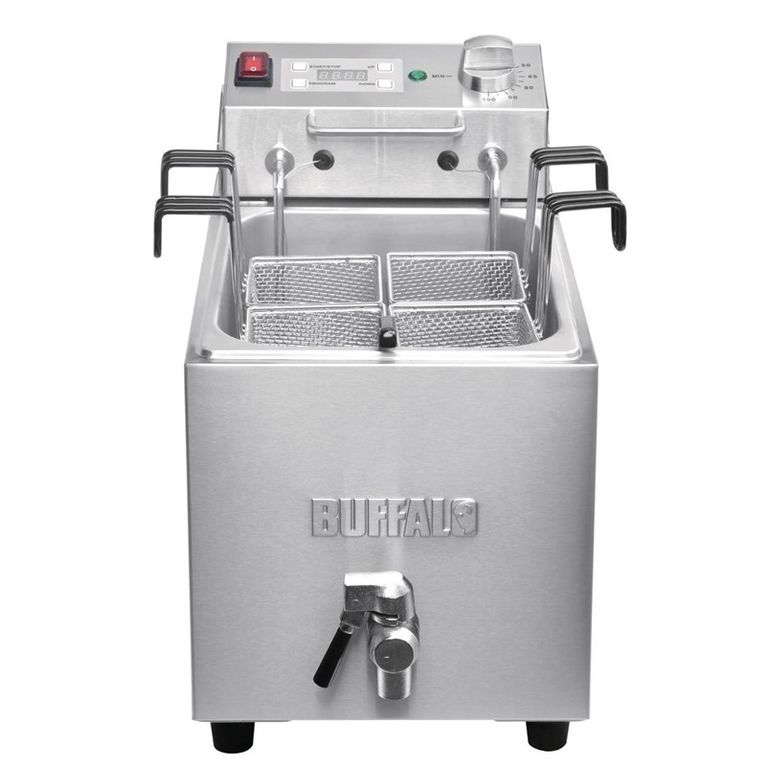 Cuiseur à pâtes 8L avec robinet et minuterie Buffa