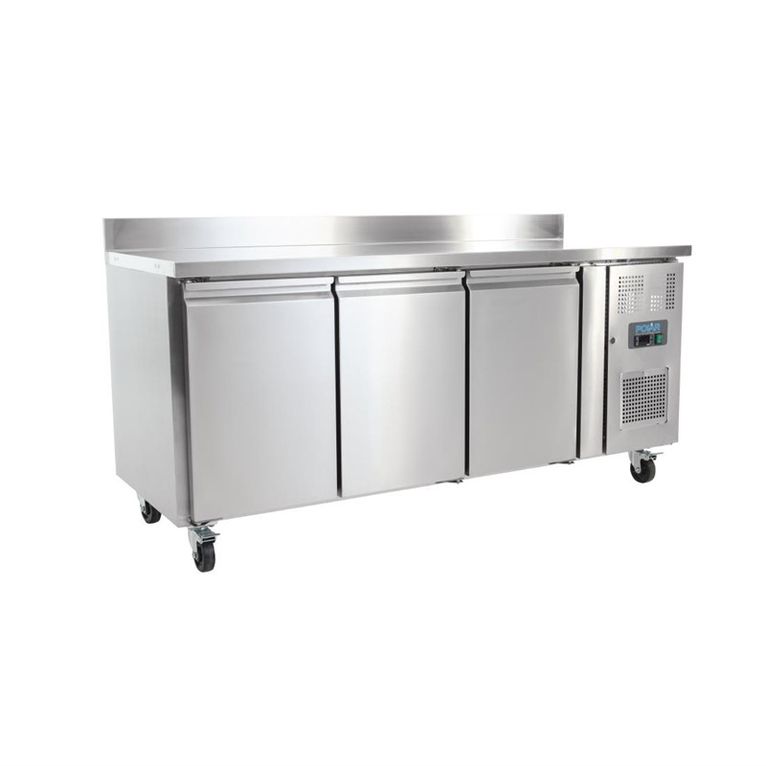 Table réfrigérée 3 portes avec dosseret 417L Polar