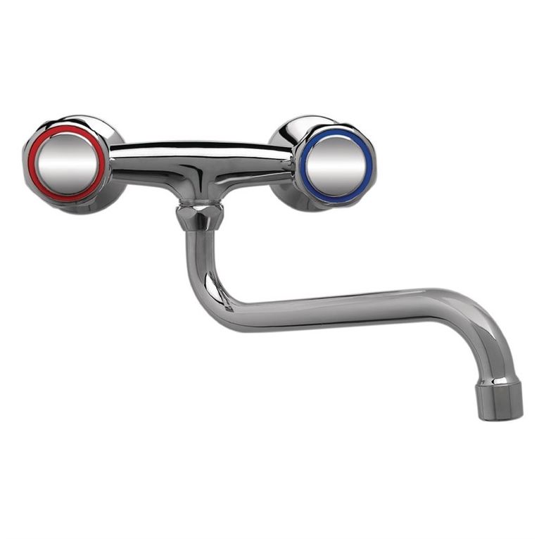 Robinet mélangeur bi-trou standard fixation murale