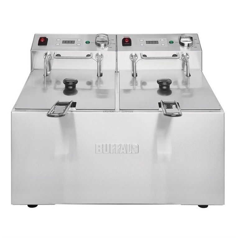 Friteuse double avec minuterie Buffalo - 2x5L 2x2,
