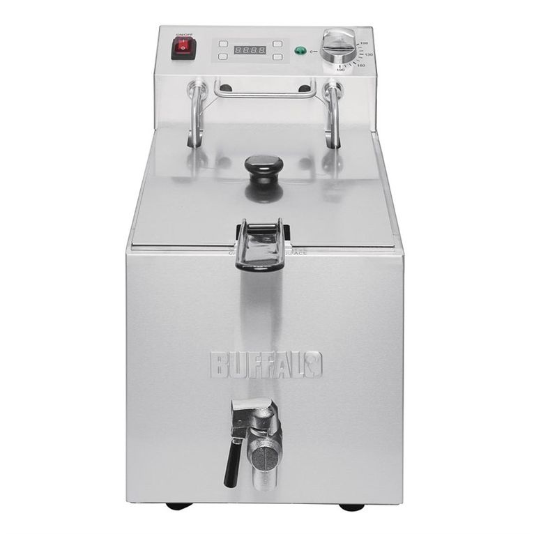 Friteuse simple Buffalo - 1 x 8L 2,9kW avec minute