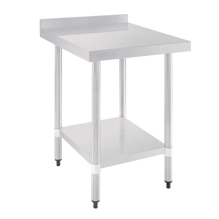 Table en acier inoxydable avec rebord Vogue 900 x