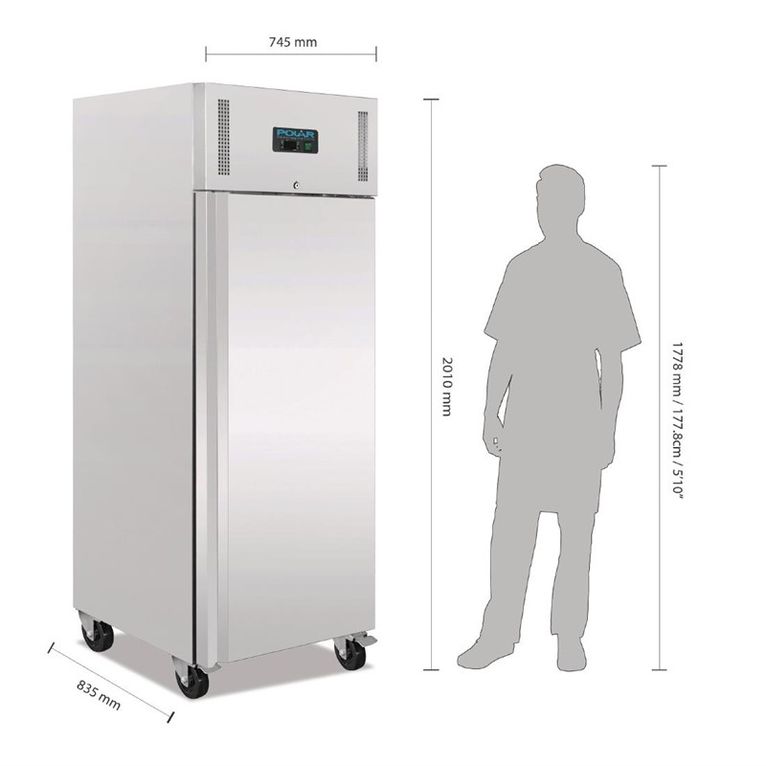 Armoire négative GN inox 1 porte 650L Polar Série