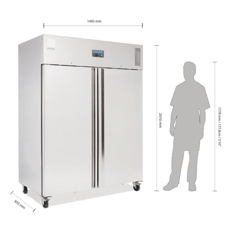 Armoire réfrigérée négative GN 2 portes 1300L Pola