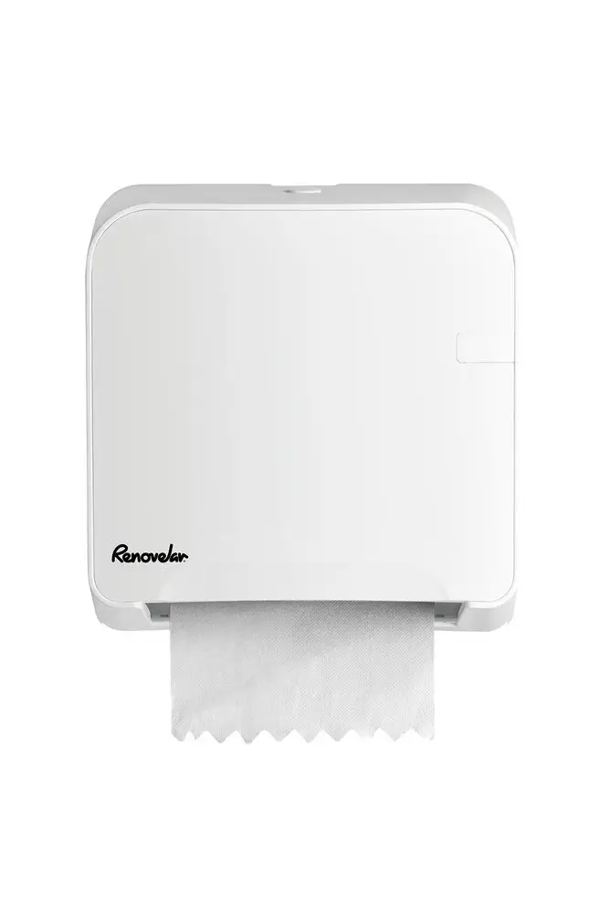 Distributeur Essuie-Mains Rouleaux Midi Autocut Blanc Renovelar