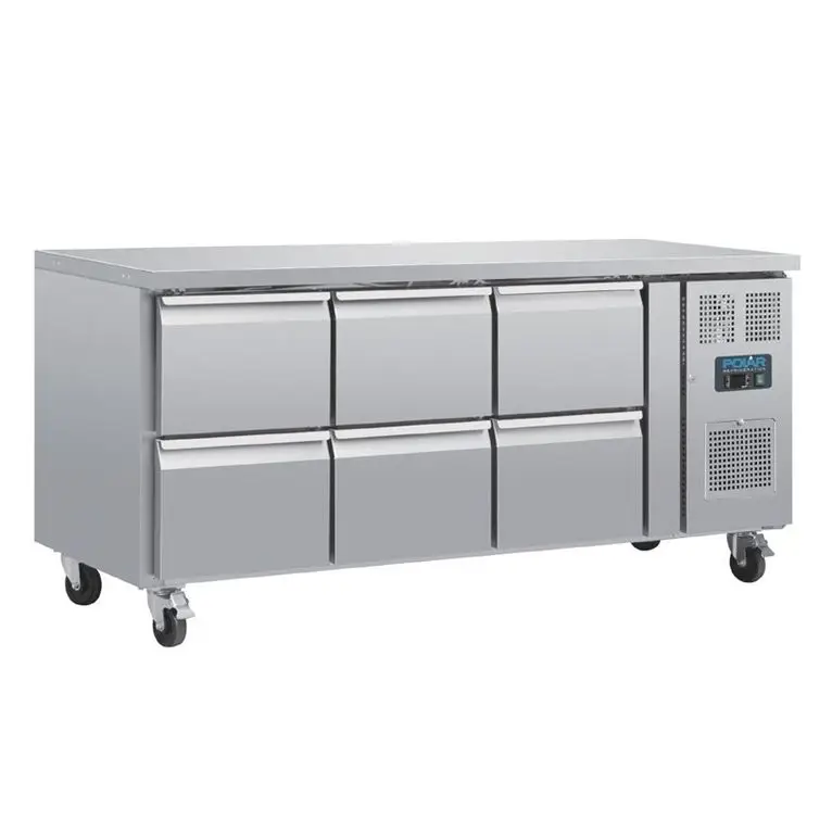 Table réfrigérée GN 1/1 ventilée 6 tiroirs Polar S