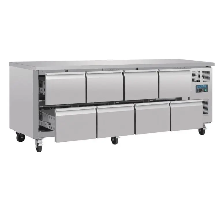 Table réfrigérée GN 1/1 ventilée 8 tiroirs Polar S