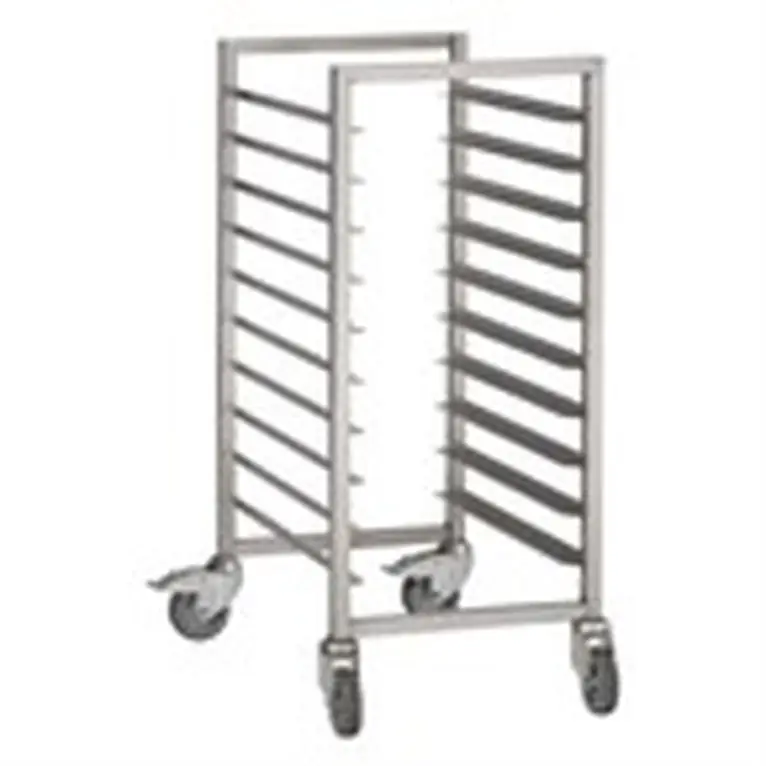 Chariot à glissières inox Gastro M 600x400mm 10 ni