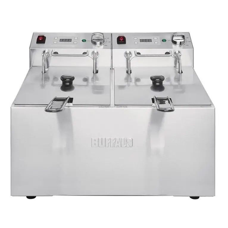 Friteuse double avec minuterie Buffalo - 2x5L 2x2,