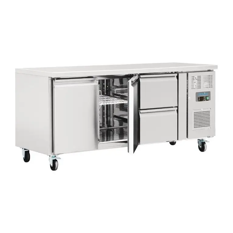Table réfrigérée 2 portes 2 tiroirs 417L Polar Sér