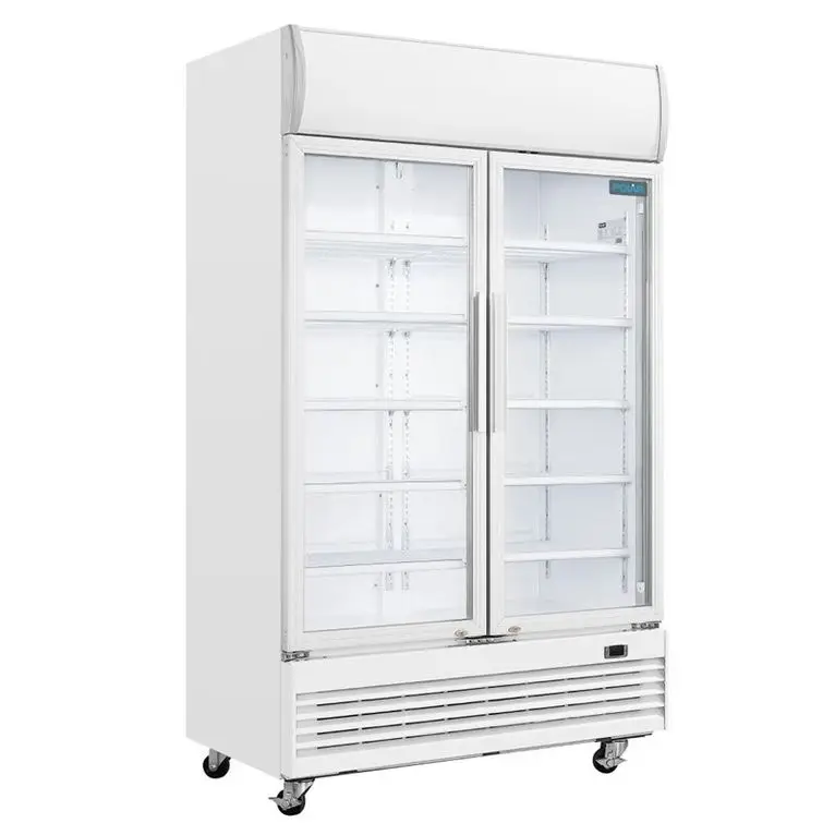 Armoire réfrigérée 2 portes vitrées à charnières