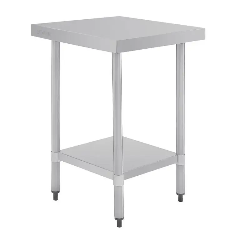 Table en acier inoxydable sans rebord Vogue 900 x