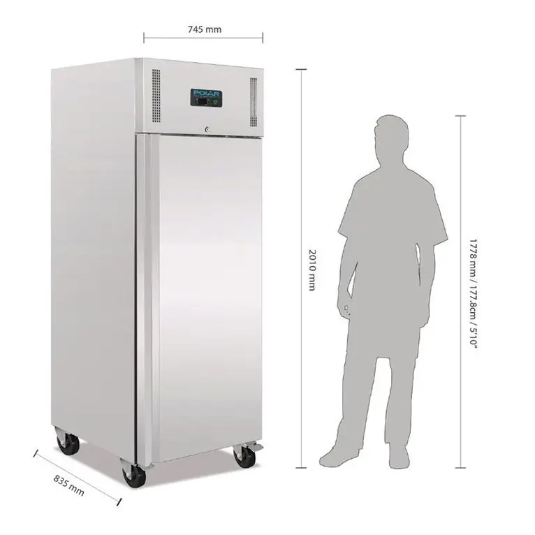 Armoire positive GN inox 1 porte 650L Polar Série