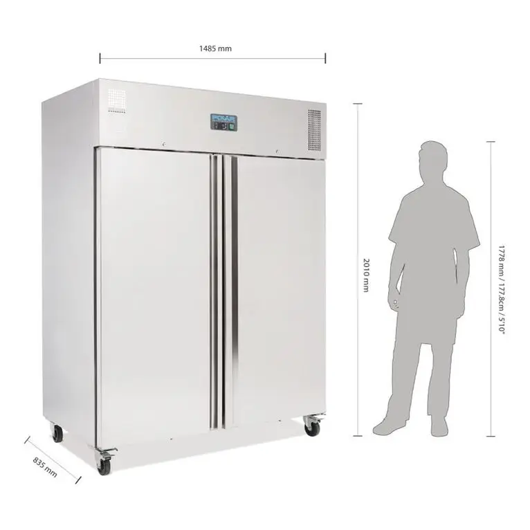 Armoire réfrigérée négative GN 2 portes 1300L Pola