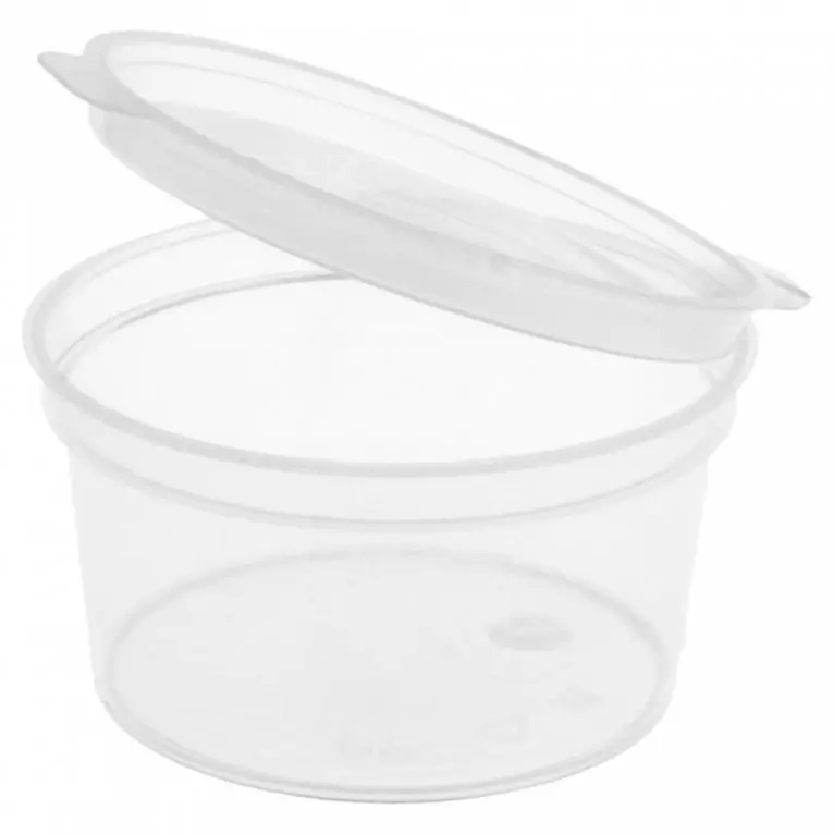 image prévisualisation secondaire : Petit pot avec couvercle inclus / 30mL / Transparent / Paquet de 50