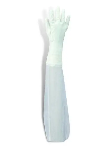 Gants en PVC - Avec manchette extra longue - Taille M - Par Paire