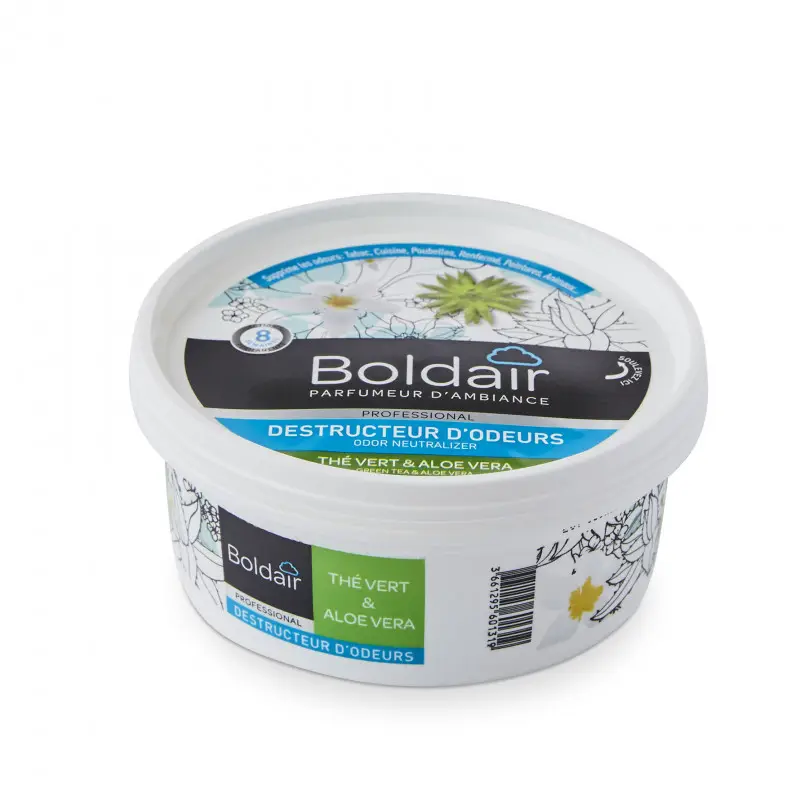 image prévisualisation secondaire : Gel Destructeur d’Odeur Boldair Thé Vert & Aloé Véra /300g