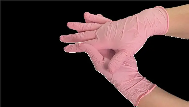Gants Nitrile Rose Non Poudrés TS/100
