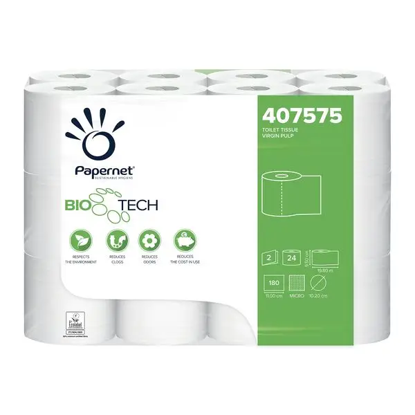 Papier Hygiénique BioTech 180F /96 Rouleaux