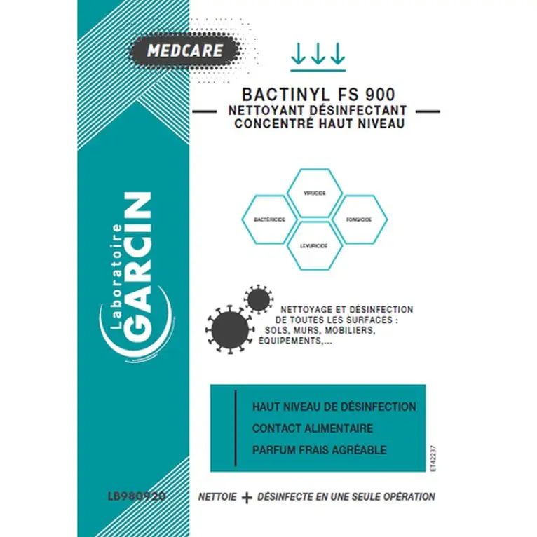 Nettoyant Désinfectant Bactinyl FS900 /250x20ml