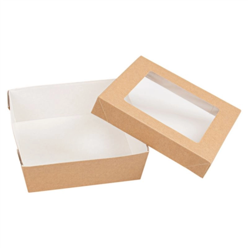 Boîtes 750ml Snack Carrées Couvercle A Fenetre /250